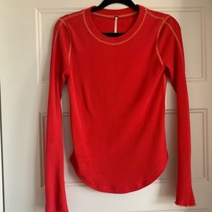 Free People Red Shirt sz Medium